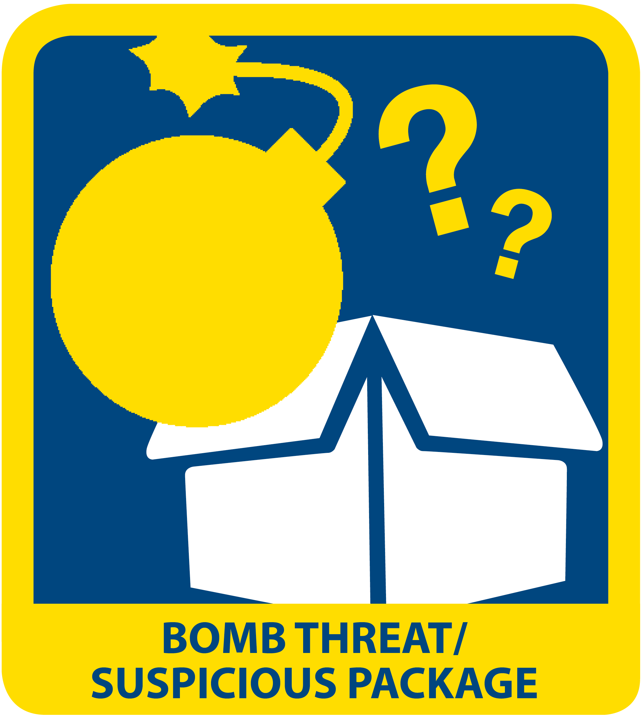 icon reads BOMB THREAT